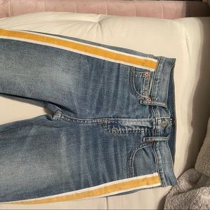 Gap Yellow Stripe Skinny Jeans
